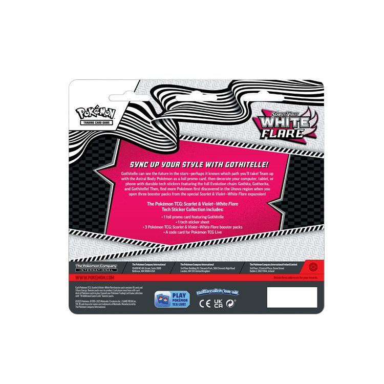 Pokemon White Flare Gothitelle Tech Sticker Collection